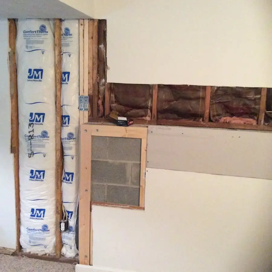 Wall insulation replacement during Contents Cleaning & Restoration in East Grand Rapids